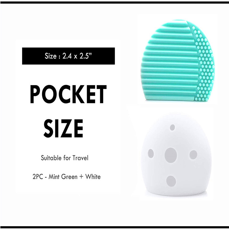 Make-upborstel Reinigingsdoekje Reinigingsmat Siliconen Eierborstels Handschoen Wassen Scrubber Board Mat Vorm Handschoen voor eenvoudige handzeep Reiniging Schoonheid Cosmetische accessoire Gereedschapsset (set van 3 stuks groot)