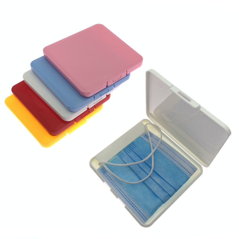 Klein formaat Coloful Plastic face cover opbergkoffer draagbare plastic gemaskeerde cover opberghouder masker keeper reisdoos